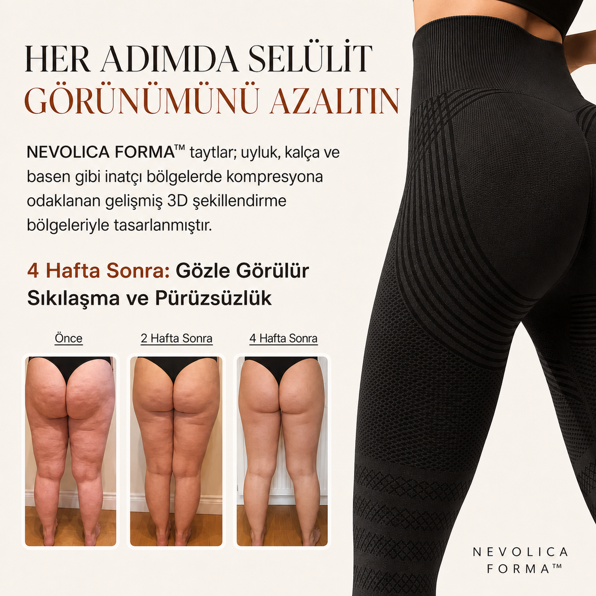 NEVOLICA FORMA™ - 3D Toparlayıcı Yüksek Bel Tayt